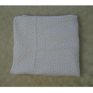 Sumersault Pink White Polka Dots Baby Swaddle Blanket Muslin Cotton Lovey
